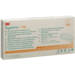 3M Tegaderm +Pad Film Dressing with Non-Adherent Pad 9x25cm (3591)
