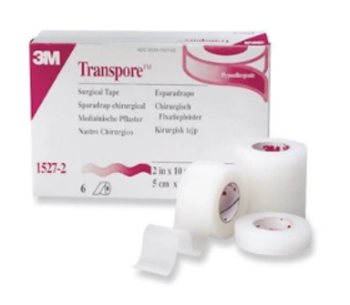 3M Transpore 7.5cm x 9.14m (3in x 10yds)