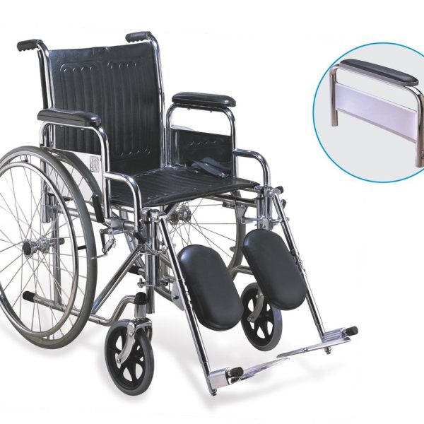Steel Wheelchair With Elevating Leg Rest