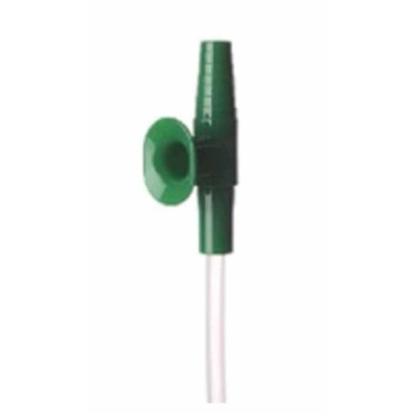 Suction Catheter With Vacuum Control Connector, Green, Ch 14