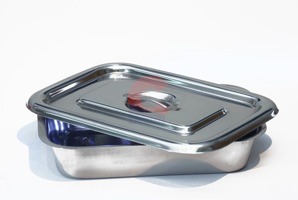 Stainless Steel Instrument Tray With Cover, Medium