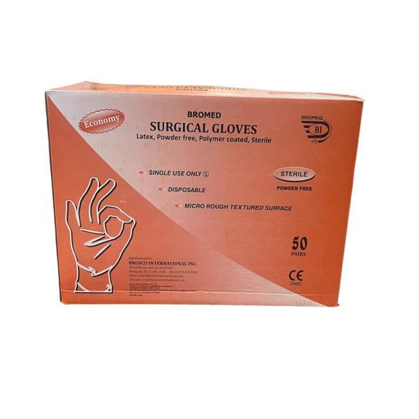 7 Sterile Latex Surgical Glove, Powdered Free