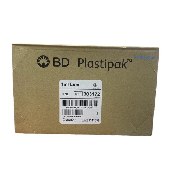 Bd Plastipak 1ml luer  Syringe 303172
