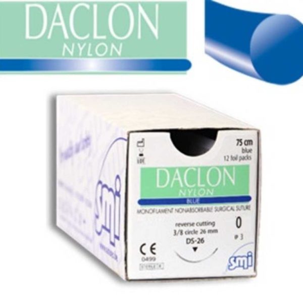 Daclon Nylon, Blue, Surgical Suture (75cm)