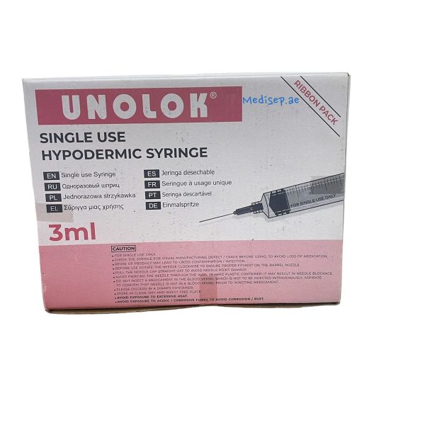 Unolok 3ml Luerlock Syringe With Needle