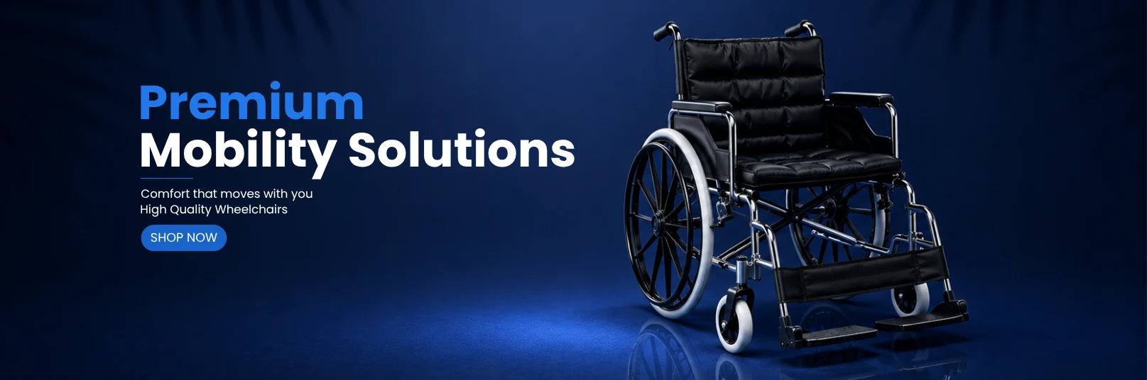 Premium wheelchair for home and hospital use from a trusted medical equipment supplier in Dubai.