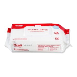CLINELL ALCOHOL WIPES PACK OF 150'S
